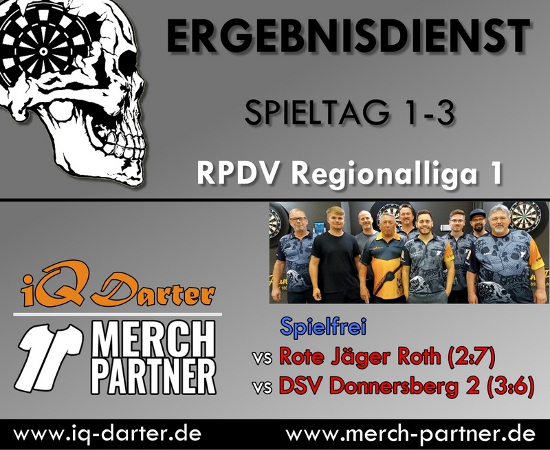 RPDV Spieltag 1-3 - iQ Darter Team Merchpartner