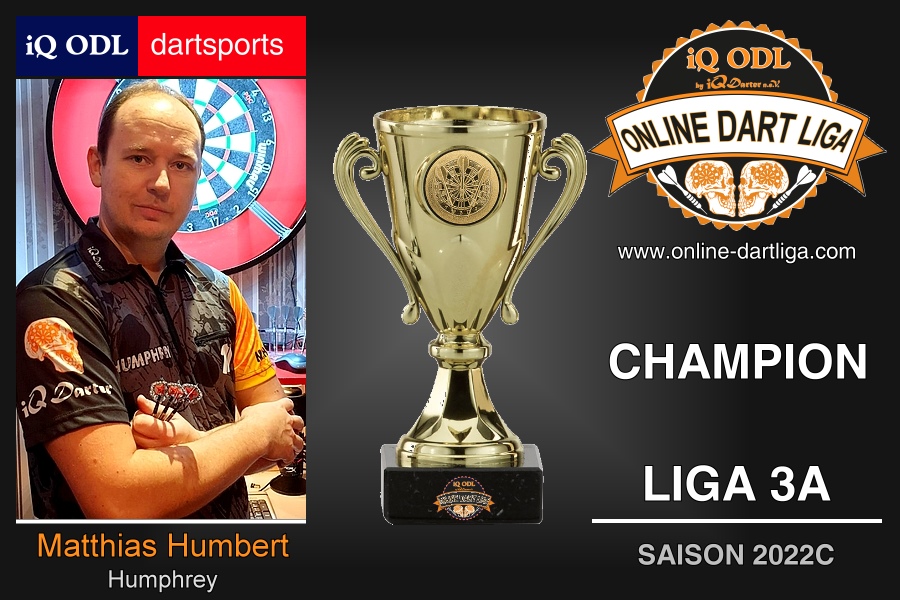 Matthias Humbert, Dart-Champion 2022 Liga 3 der iQ ODL